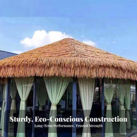 Simulated Thatch Tile Sun-Proof Simulated Straw Roof Panel Realistic Appearance for Homeowners, Builders, Gazebo, Resort, Patio