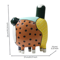 Polka-Spotted Decorative Cat Figurine Cat Figurine