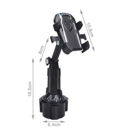Car Cup Holder with Tray Multifunctional Car Cup Holder with Phone Mount Matte Black for Adventure Drivers