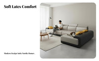 L-Shaped Chaise Couch damage-resistant Resistant Living Room Furniture Removable and machine-cleanable Cover Sectional Sofa for Families, Guests, Lounge Area, open-plan living