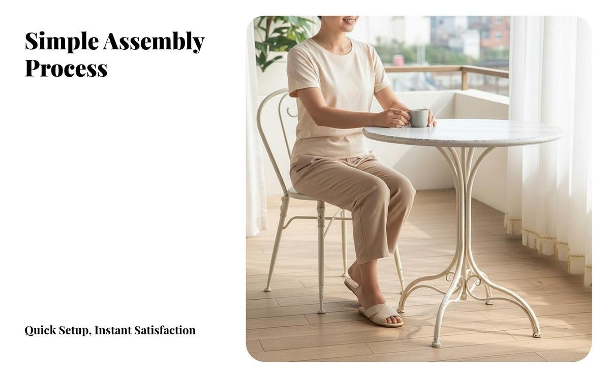 Multi-Purpose White Pedestal End Table Sturdy Construction Round Pedestal Table Stable Base Household Furniture Classic Charm for Cafe Owners, Interior Decorators, Apartment Dwellers, Balcony, Living Room, Entryway, Bedroom