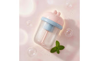 Cylindrical Electric Foaming Cup Ribbed Electric Foam Foamer Domed Lid Facial Foam Foamer Raised Buttons