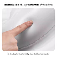 Lying down Hair Washing Pillow No Bending Required Inflatable Hair Washing Basin Easy to Inflate Bedside Shampoo Basin for Elderly, Seniors, Hospital