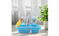 Running Water Automatic Parrot Bath Easy to Clean Automatic Bird Bath 180 Degree Rotating Nozzle Bird Bathing Box Long-Lasting Plastic