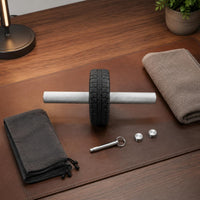 Core Roller Metal Body Core Roller Wheel Ergonomic Handles Fitness Equipment for Beginners, Home Gym
