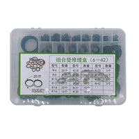 Rubber Washer Repair Box Organized Storage Case Combination Washer Kit Oil Closure Gasket Set Not Easily Deformed for Mechanics