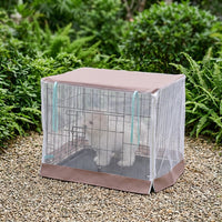 Dog Crate Cover and Cat Cage Cover, Breathable Mesh Pet Cage Cover for Wire Crates, Indoor Outdoor Dog Cage Cover with Privacy Mesh Sides