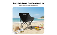 Foldable Folding Moon Chair Portable Camping Seat Lightweight Outdoor Furniture space-saving Design for outdoor adventurers, fishers, Beach& proceeders, outdoor dining, Beach, Fishing