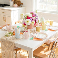 Easter Spring Animal Paper Plates Hot-Stamped Gold Foil Easter Party Tableware Set Bunny Themed Paper Plates for Parents, Birthday Parties, Picnics