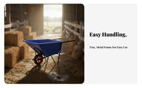 Quick Unloading Construction Wheelbarrow Thickened Basin Hauling Equipment sturdyDuty Hand Barrow Multi-Purpose for Landscapers, Gardeners, Homeowners, Farm, Outdoor tasks, Garden, Lawn Care