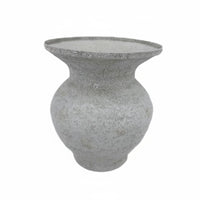 6 Pieces Elegant Design Vintage Metal Vase High Foot Flower Vase White Decorative Planter for Tabletop, Living Room, Entryway, Bedroom