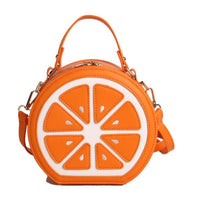 Novelty Citrus Slice Handbag Playful Fruit Shaped Purse Small Lemon Crossbody Bag Convertible for Shopping, Travel