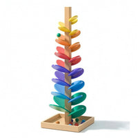 Wooden Music Tree with Beads Sensory Marble Run Colorful for Classroom, Toddlers