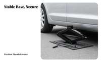 Labor-Saving Ratchet Lifting Device Stable Wide Base Lifting Device Non-Slip Saddle for Roadside Emergency, Garage