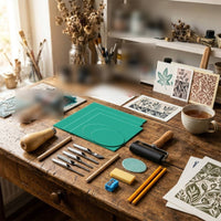 Stamp Carving Kit Handmade Linocut Kit Compact for Home, School, Artists