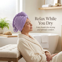 Drying Towel Wrap Turban for Women, Super Absorbent Rapid Microfiber, Anti Frizz Breathable Fleece for Adults