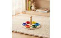 Educational Disc Sorting Toy Fine Motor Stacking Rings Toy Educational Disc Stacker Learning for Toddlers, Preschoolers, Tabletop