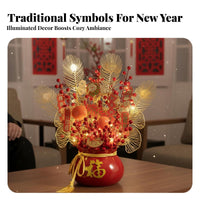 Fortune Fruit Table Decor Festive Atmosphere Chinese New Year Good Luck Ornament Traditional Symbols Chinese New Year Decoration Kit for Entryway