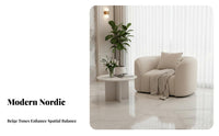 Reception Waiting Sofa High-Resilience Foam Cream Minimalist Sofa Comfortable Modern Minimalist Couch for Homeowners, Hotel Lobby, Office, Lounge Area
