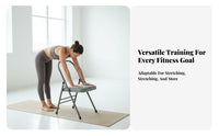 Foldable Iyengar Mind-Body Practice Chair Multi-Functional Mind-Body Practice Chair Portable Stretching Aid Space-Saving for Beginners, Yogis, Seniors, Home Gym, Physical Rehabilitation