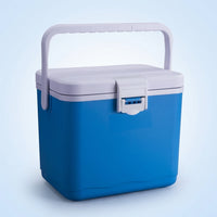 Cool Box with Ice Bucket for Food Storage, Handheld Picnic Bag for Cold Storage, 4.5L Insulated Box with Latch, PU Insulation for Adult Men
