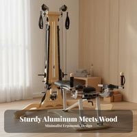 Rotational Fitness Pulley System Adjustable Height Stretching Studio Pulley System Pilates Expansion System for Adults, Indoor, Garage, Basement