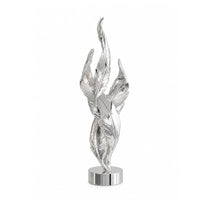 Feather Figurine with Round Base Sculptural Statue Elegant for Bookshelf