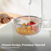 Noodle Skimmer Basket Rust-Resistant Strainer Rustproof Fine Mesh Frying Basket for Hot Pot, Restaurant