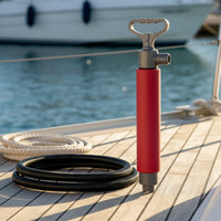 Compact Manual Bilge Pump with Hose Portable Handheld Kayak Pump for Kayakers, Paddlers, Paddling Trips