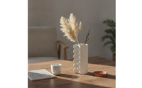Resin Vase Sculptural Vase with Geometric Elements Vases Modern Minimalist for Tabletop, Living Room