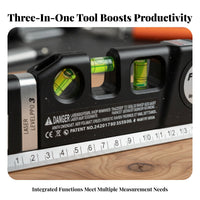 Attractive Base Multipurpose Level Compact Design Cross Line Level Accurate Measurement for DIY Enthusiasts, Construction Workers