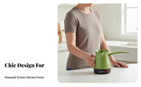 Anti-Dry Overheat Protection Electric Turkish Coffee Pot Fast Heating Electric Turkish Coffee Brewer Single-Button Operation Kitchen Appliance Food Grade Material for Home Users, Students, Office Workers, Dorm Room, Travel