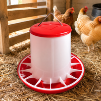 Yellow Chicken Feeders and Drinkers for Hens Chicks Ducks Pigeons, Automatic Chicken Feeder Large Chicken Feeder, Thickened Poultry Feeder Bucket