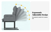 Foldable Design Adjustable High-Back Recliner Multi-Functional Adjustable Backrest Lounger Multifunctional Lounge Chair Space Saving for Nursing Mothers, Students, Adults, Bedroom, Balcony, Living Room