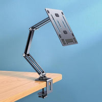 360° Rotation Adjustable limb Book Stand Foldable Design Clamp-on Cantilever limb Sturdy Build perusing Aid Wide Compatibility for Children, Office Workers, Musicians, Study Room, Bedroom, Home, Kitchen