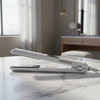 Adjustable Intensity High-Frequency Hair Straightener No-Heating Plate Infrared Hair Straightener Built-in Display Flat Iron Control Buttons