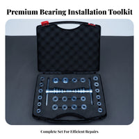 CNC Machined Bike Bearing Press Anodized Blue Hub Bearing Press Set Hard Case Foam Cutouts for Bike Repair Shop, Workshop