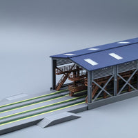 N Building Kit Bi-Color-Color Process N Train Maintenance Shed DIY Assembly 3D Printed Railway Maintenance Facility for Hobbyists