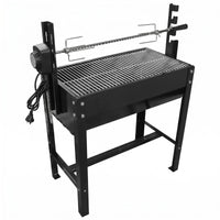 Briquette-Fueled Barbecue Grill Vented Portable Rotisserie Barbecue Painted Finish Rotisserie Grill