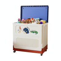 Large Capacity Wheeled animal Toy Chest adaptable Use kids' Storage Bin With casters Child-Safe Design for Children, Toddlers, Parents, Living Room, Playroom, Bedroom, Nursery
