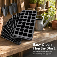 Seedling Starter Trays for Corn, Watermelon, Pepper, and Vegetable Plants, Thickened Plastic Nursery Pots