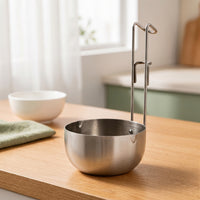 Quick-Heating Stainless Steel Pot Lightweight Pot with Pouring Spout Compact Butter Warmer Small-Capacity for Camping, Rv