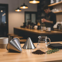 Pour-over Dripper Coffee Strainer Double Layer Stainless Steel Coffee Strainer Paperless Stainless Steel Pour over Dripper for Home