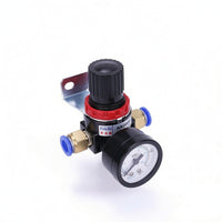 Air Pressure Regulator with Gauge Adjustable Pressure Regulator with Gauge Compact Sturdy for Compressor Systems, Workshop