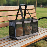 Mesh Pet Travel Bag Lightweight Shoulder Pet Carrier Easy to Ventilated Mesh Dog Transport Tote for Cat Owners, Outdoor