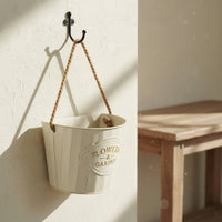 Vintage Wall Planter Detachable Hook Wall Mounted Metal Planter Pot Vintage Iron Hanging Bucket for Gardeners, Balcony