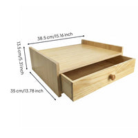 Desktop Drawer Organizer Pre-Assembled Wood Storage Box Space Saving for Office