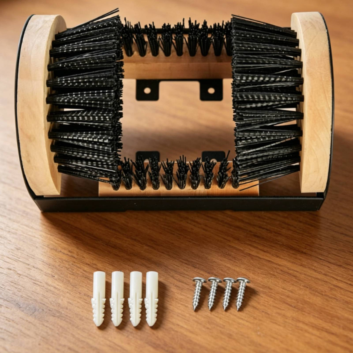 Floor-Mounted Shoe Brush Installation Screws Shoe-Cleaning Brush Non Damaging
