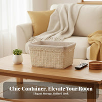 Woven Organizer basket adaptable Handled Storage basket accessible-top Top Design for Adults