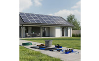 Photovoltaic Module Cleaning Brush Kit Dense Bristles Water Fed Pole Kit Hose Connection Photovoltaic Module Cleaning Brush